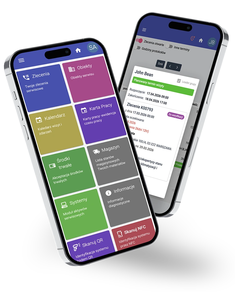 Aplikacja Service Express na telefonach